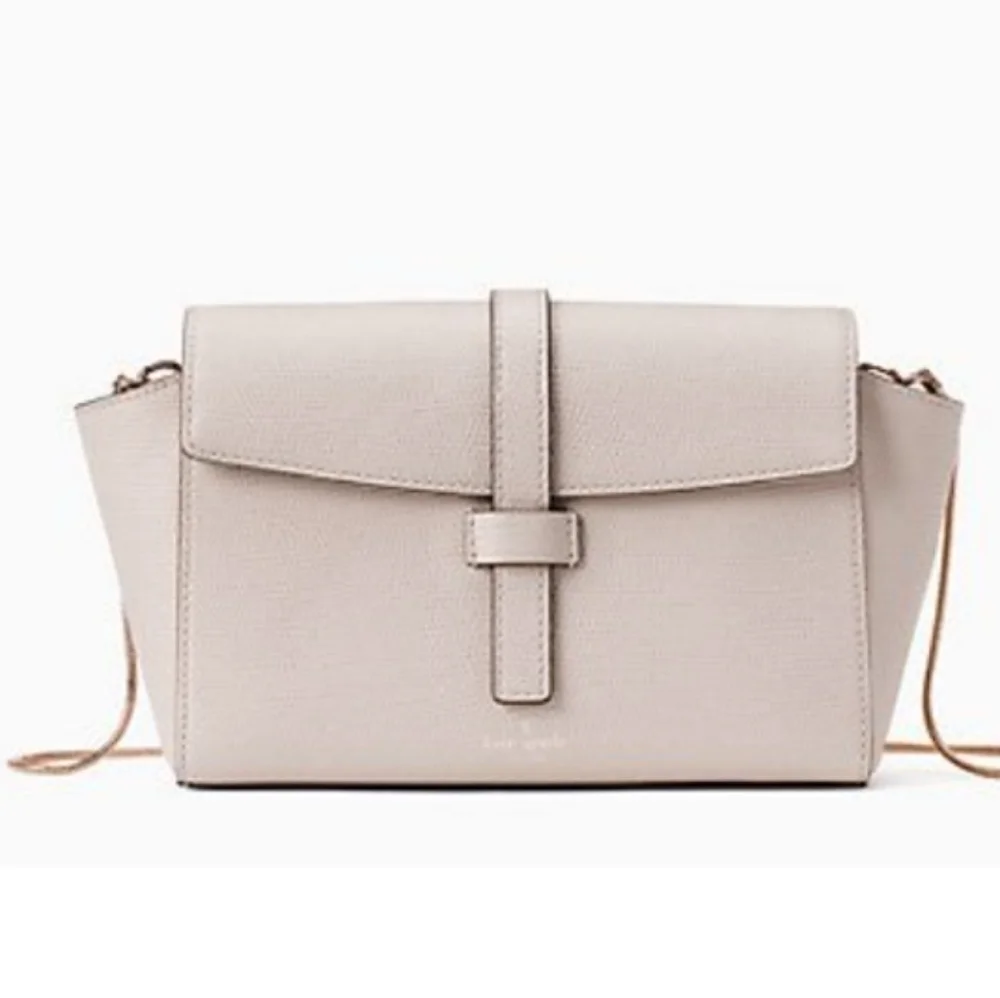 Kate Spade Riverside Street Emmie Warm Beige‎ Leather Purse New